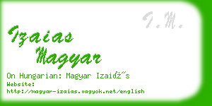 izaias magyar business card
